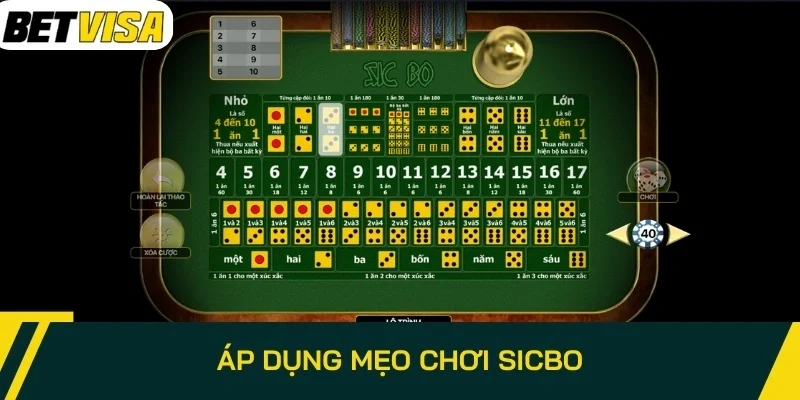 Áp dụng mẹo chơi Sicbo