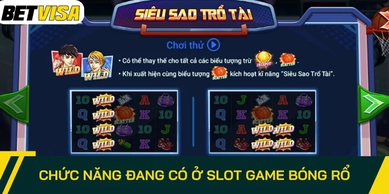 Chức năng đang có ở slot game bóng rổ