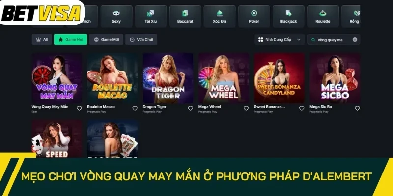 Mẹo chơi Vòng Quay May Mắn ở phương pháp D'Alembert