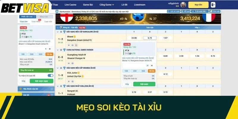 Mẹo soi kèo Tài Xỉu